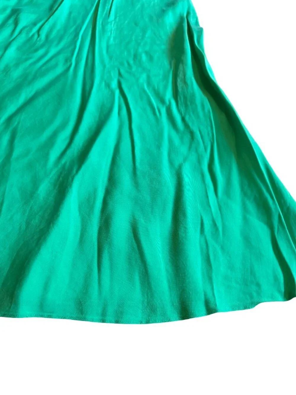 J. Crew Bold Green Midi Dress Spaghetti Strap Flowy Wedding Party Size 6 Women's